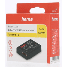 Hama foto baterija tipa Canon LP-E10, Li-Ion 7,4 V/950 mAh