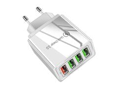 Verkgroup 4x USB 3.0 hitri polnilec 220V z LED 3.1A siv