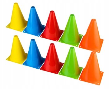 Korbi Nogometni trening stožci, 10 kosov, 23 cm, nogomet