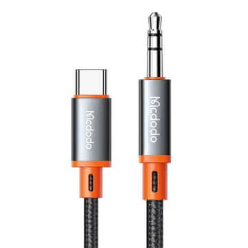 Mcdodo Kabel Mcdodo CA-0820 USB-C s 3,5 mm mini priključkom AUX, 1,2 m (črn)