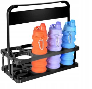 Korbi Zložljiv nosilec za bidone, črn, 800ml, KORBI