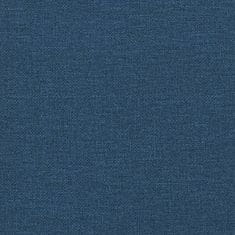 Vidaxl Box spring postelja z vzmetnico modra 120x190 cm blago