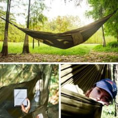 Korbi Dvojni turistični hammock z mrežo proti komarjem, preživetveni, odporen