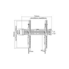 Digitus LCD/LED stenski nosilec do 178 cm (70") + 5-10o naklon, VESA 400x600, 40 kg