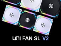 Lian Li UNI FAN SL120 V2 ventilator za ohišje, RGB, PWM 120mm, črn (UF-SL120V2-1B)