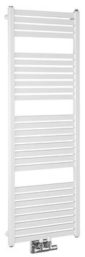 AQUALINE Jekleni radiator TONDI 450x1330 mm, sredinsko priključevanje, bela barva