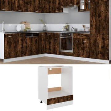 Vidaxl vidaXL Omarica za pečico dimljen hrast 60x46x81,5 cm