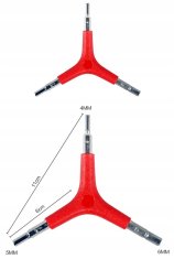 Korbi Univerzalni 3-v-1 kolesarski ključ za popravila, 4/5/6mm, večfunkcijski
