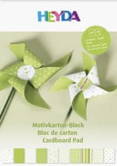 HEYDA Barvni papir A4 - zelena mešanica 20 listov