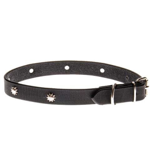 COBBYS PET Ovratnica iz pravega oljanega usnja okrašena z motivom sonca 20mm/50cm