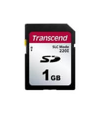 Transcend 1GB SD220I MLC industrijska pomnilniška kartica (način SLC), 22MB/s R,20MB/s W, črna
