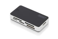 Digitus USB 3.0 čitalnik kartic s priključnim kablom USB 1 m Podpora za kartice MS/SD/SDHC/MiniSD/M2/CF/MD/SDXC