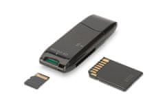 Digitus USB 2.0 bralnik kartic SD / Micro SD za kartice SD (SDHC / SDXC) in TF (Micro-SD)