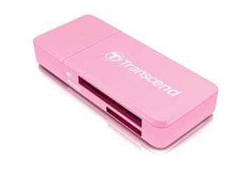 Transcend RDF5 USB 3.0 bralnik pomnilniških kartic SDHC (UHS-I)/SDXC (UHS-I)/mikroSDHC (UHS-I)/mikroSDXC (UHS-I), roza
