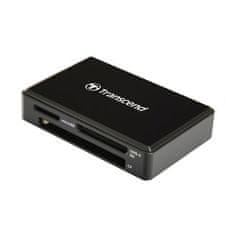Transcend USB 3.0 bralnik pomnilniških kartic, črn - SDHC/SDXC (UHS-I/II), microSDHC/SDXC (UHS-I), CompactFlash (UDMA6/7)