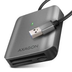 AXAGON CRE-S3, aluminijast visokohitrostni bralnik pomnilniških kartic USB-A 3.2 Gen 1. 3 reže, UHS-II