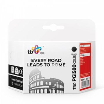 TB print Kartuša s črnilom TB je združljiva. s Canon PGI-580XXL, TBC-PGI580XXLB BK 100% nov