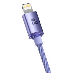 BASEUS Kabel za hitro polnjenje in prenos podatkov USB-C Iphone Lightning 20W 2m vijoličen