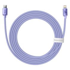 BASEUS Kabel za hitro polnjenje in prenos podatkov USB-C Iphone Lightning 20W 2m vijoličen