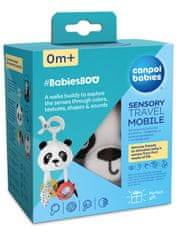 Canpol babies BabiesBoo PANDA Senzorična interaktivna viseča igrača s sponko