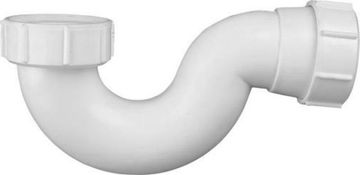 AQUALINE Jekleni vgradni sifon 6/4", bel, višina 74mm, SMAVIT