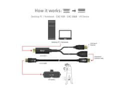 Club 3D CAC-1331 adapter HDMI 2.0 v DisplayPort 1.2 + USB-A, M/F - odprta embalaža