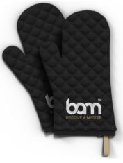 BAM rokavica za peko, črna