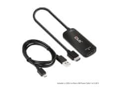 Club 3D CAC-1335 adapter HDMI + Micro USB v DisplayPort, M/F, aktivni