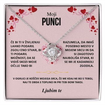 Lovilion Moji punci - Bleščeča ogrlica z obeskom s kubičnim cirkonij kristalom JULIET