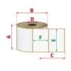 Zebra Etikete Z-Perform 1000T, vdolbina: 76 mm, premer: 200 mm, 51x25 mm, 5180 etiket na zvitek