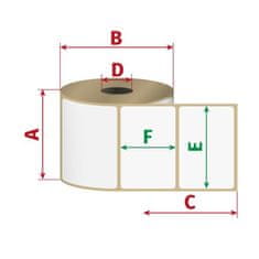OEM Nalepke 45mm x 35mm, papir, D40/1500pcs