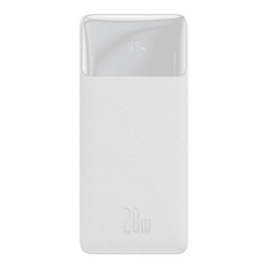 BASEUS powerbank bipow 20000mah, 2xusb, usb-c, 20W (bela)