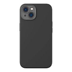 BASEUS zaščitni komplet liquid silica magnetic case in kaljeno steklo za iphone 14 plus (črno)