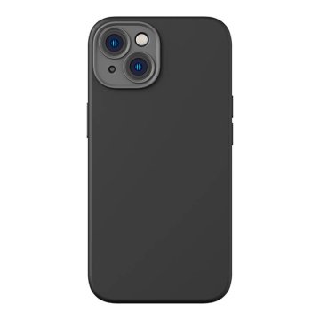 BASEUS zaščitni komplet liquid silica magnetic case in kaljeno steklo za iphone 14 plus (črno)