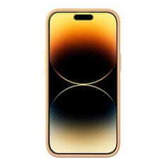 BASEUS Liquid Silica Gel ohišje za iPhone 14 Pro Max (rumeno) + kaljeno steklo + komplet za čiščenje