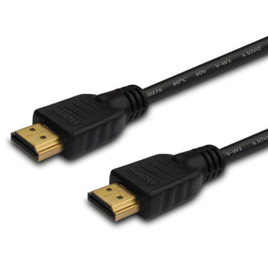 SAVIO CL-38 HDMI kabel (M) črn, zlate konice, v1.4 visoke hitrosti, ethernet/3D, 15m