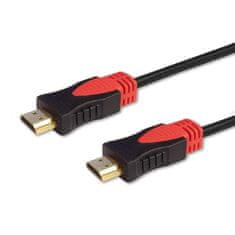 SAVIO CL-141 Kabel HDMI (M) v2.0 baker, črna, zlati konici, Ethernet/3D, 10 m,