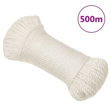 Vidaxl Delovna vrv bela 3 mm 500 m polipropilen