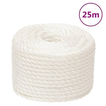 Vidaxl Delovna vrv bela 12 mm 25 m polipropilen
