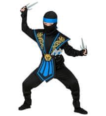 Widmann Kostum Ninja z Orožjem Modra, 140