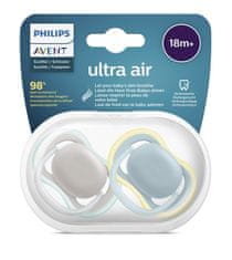 Philips Avent Ultra Air tolažilna duda, silikon, 18m+, Neutral, 2/1