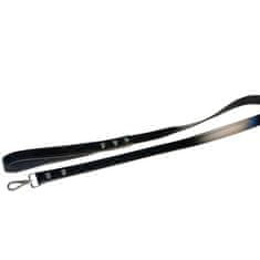 COBBYS PET Vodilo iz pravega usnja okrašeno na robovih 120cm/25mm črno