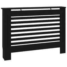 Vidaxl Pokrov za radiator črn 112x19x81,5 cm mediapan