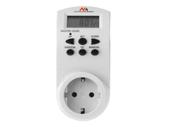 Maclean Timer digitalni MCE05G, 16A, 3600W, 156 programov, šuko, bele barve