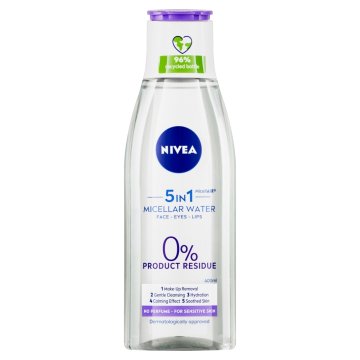Nivea MicellAir 5v1 Pomirjujoča micelarna voda brez parfuma za občutljivo kožo, 200 ml