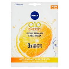 Nivea Q10 Energy 10-minutna tekstilna maska, 1 kos