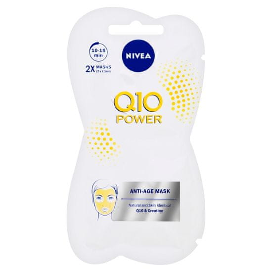 Nivea Q10 Power Skin maska proti gubam 2 x 7,5 ml