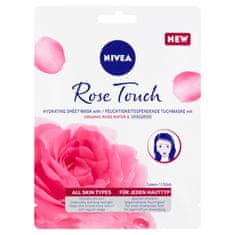 Nivea Rose Touch 10-minutna vlažilna tekstilna maska, 1 kos