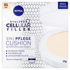 Nivea Hyaluron Cellular Filler Cushion Treatment tonirna krema v gobici 3v1 01 lahka, 15 g