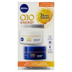 Nivea Q10 Energy Energizing dnevna in nočna krema proti gubam, 2 x 50 ml